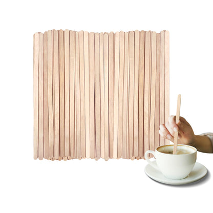 KTOJOY 1000 Pack Birch Wood Coffee Stirrers, 7.5 Inch Sturdy Coffee Stir Sticks, Smooth Round Ends, Splinter-Free Disposable Stir Sticks for Coffee, Cocktails, Office, Home Use
