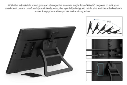 Drawing Tablet with Screen XPPen Artist 22 2nd Computer Graphics Tablet 122% sRGB with 8192 Levels Tilt Function Battery-Free Stylus, 21.5inch Pen Display Compatible with Windows, Mac, Linux
