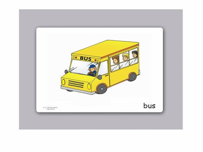 Yo-Yee Flash Cards - Transportation and Vehicle Picture Cards - English Vocabulary Cards for Toddlers, Kids, Children and Adults - Including Teaching Activities and Game Ideas and More