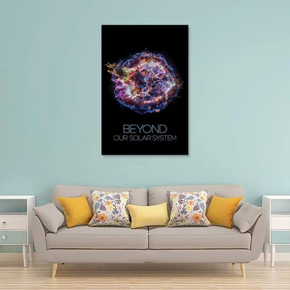 XIAOLOUTINYU Supernova Remnant Canvas Wall Art 16x24 Inch Unframed – Deep Space Nebula Astronomy Poster, Universe Science Decor for Classroom, Bedroom, Home Office, Space Gift