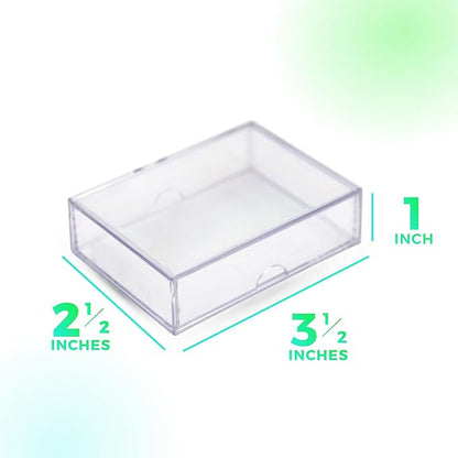 Gary Plastic Packaging 20-Pack Clear Acrylic Card Storage Boxes with Lids – Holds 52 Playing Cards or 50 Standard Trading Cards Each, Stackable Organizer for Sports & TCG Cards (Unsleeved)