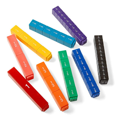 hand2mind Rainbow Fraction Tower Cubes, Fraction Equivalency, Montessori Math Blocks Materials for Kids, Math Manipulatives 4th Grade, Elementary Teacher Must Haves (Set of 51)