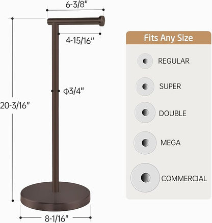 KES Bronze Toilet Paper Holder Stand, Toilet Roll Holder Free Standing with Heavy Base, 18/8 Stainless Steel, BPH283S1-BB