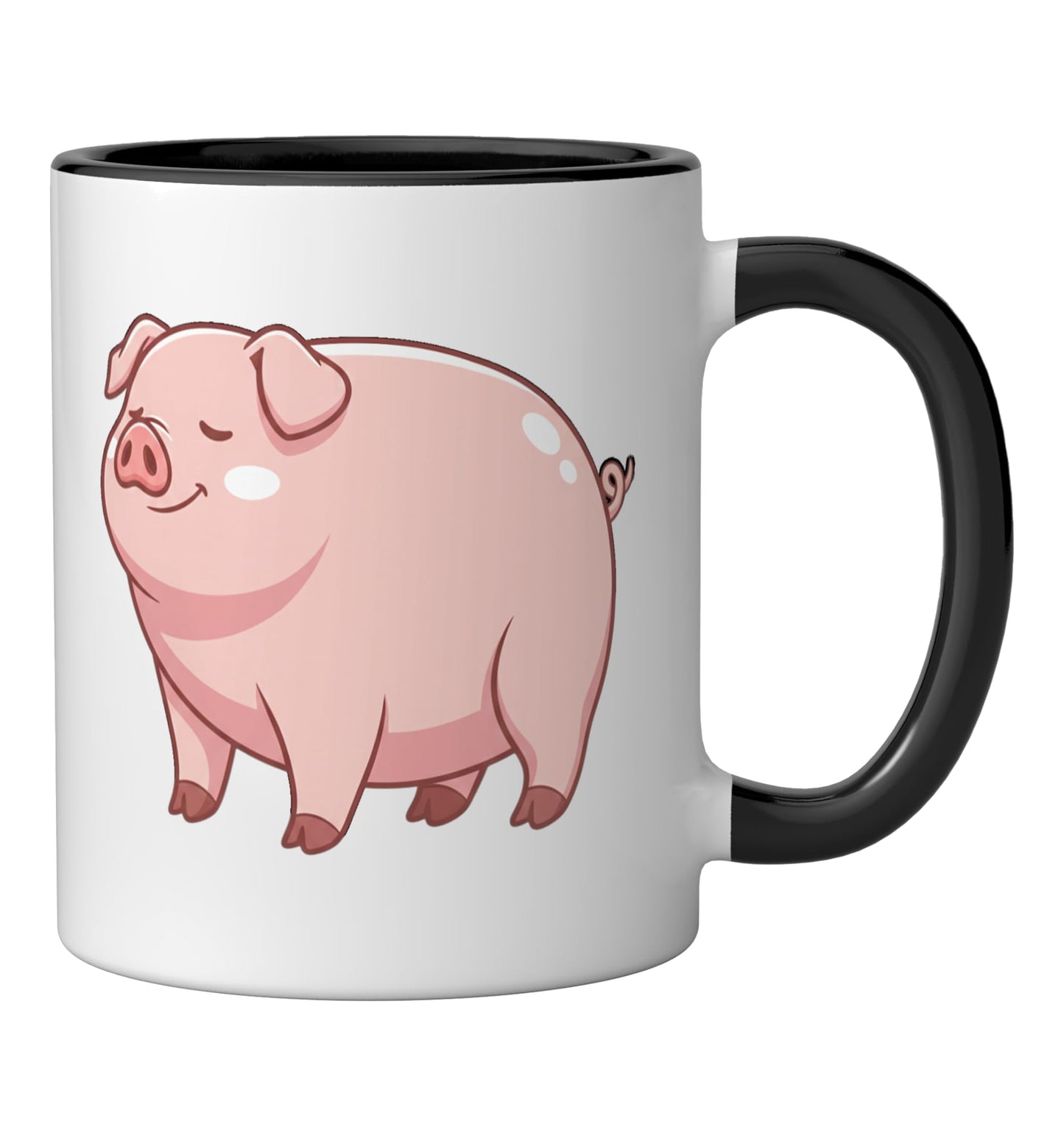 Cute Pig Halloween Farm Animal Kids Cartoon Pig Costume Ceramic Mug, Black/White