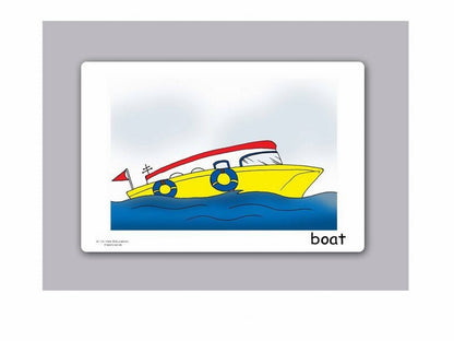Yo-Yee Flash Cards - Transportation and Vehicle Picture Cards - English Vocabulary Cards for Toddlers, Kids, Children and Adults - Including Teaching Activities and Game Ideas and More