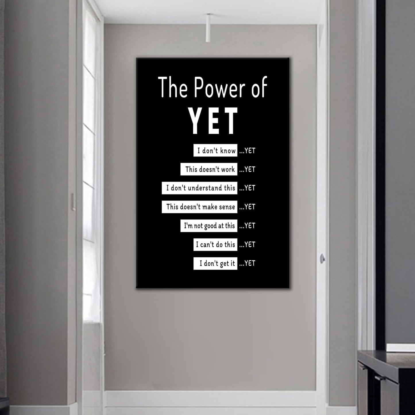 Motivational Wall Art Inspirational Entrepreneur Quotes Picture Painting Canvas Print Positive Theme Quotes Wall Decor Artwork for Home Teens Room Office Teacher Stretched and Framed [18''Wx24''H]