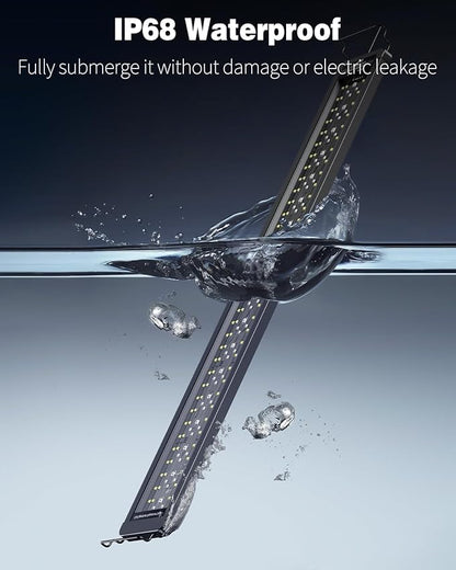 Pawfly 38 W Aquarium LED Light for 36" to 48" Tanks 24/7 Extendable Fish Tank with Full Spectrum IP68 Waterproof Light with D/N Mode Single Color Effects Timer and Adjustable Brightness