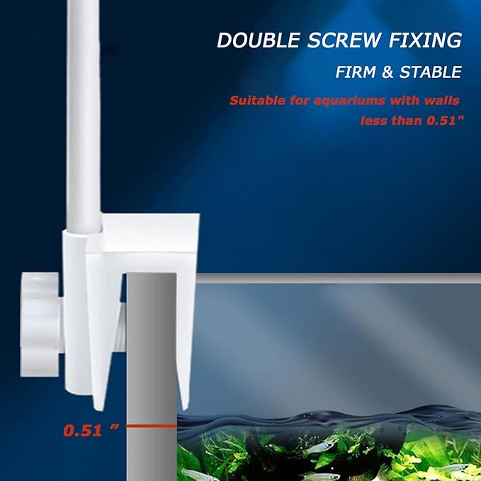 LED Aquarium Light Full Spectrum Clip Fish Tank Light Plants Light Double Swing Arm Light 4W Suitable for 2-10 Gal Fish Tank