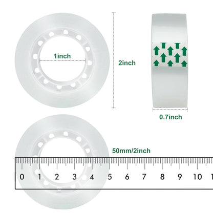 24 Rolls Clear Tape, Transparent Tape Refills, Gift Wrap Tape 3/4 * 1000 inch for Gift Wrapping for Office, Home, School