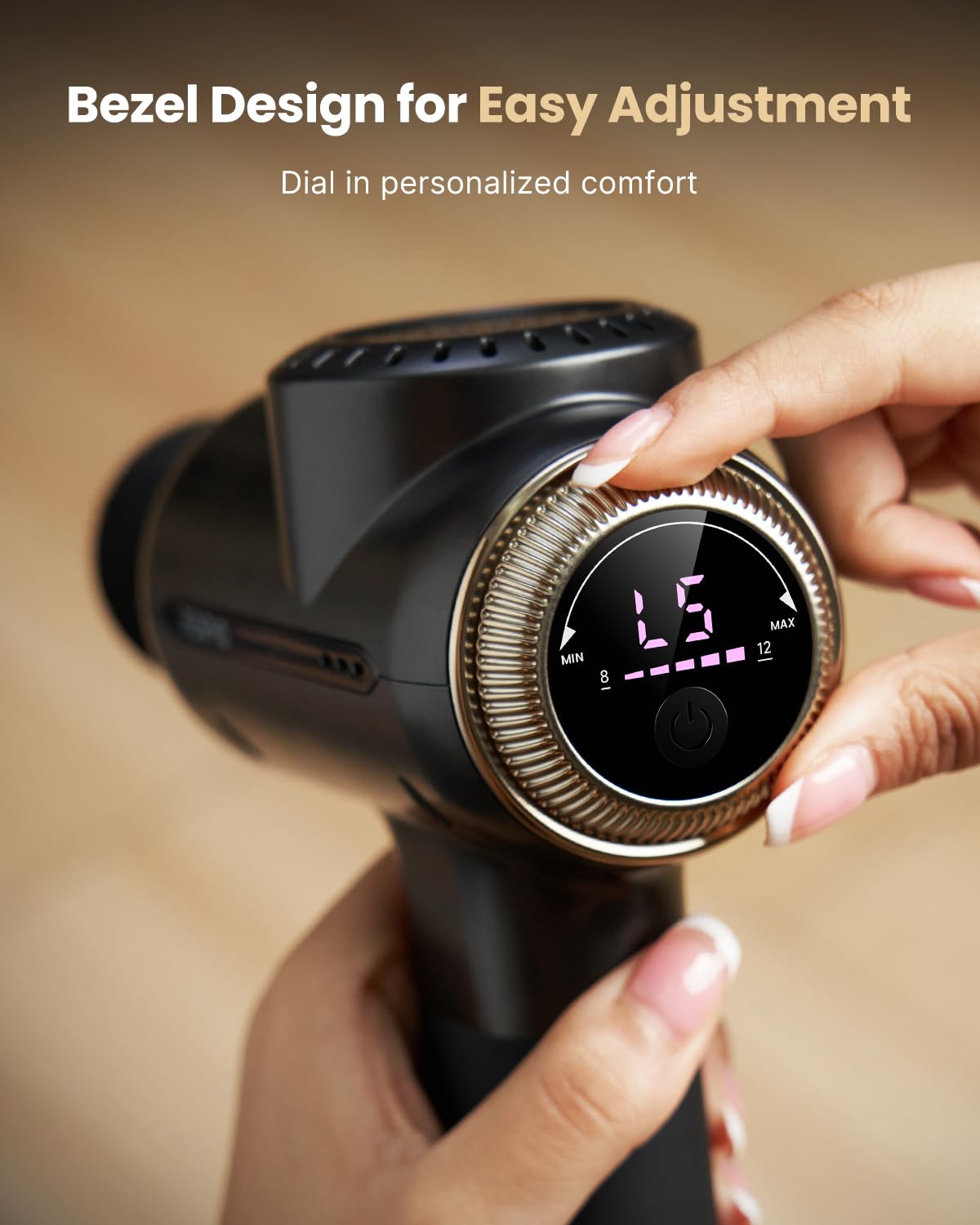 RENPHO Massage Gun Deep Tissue with 12mm Amplitude, Percussion Muscle Massage Gun, Portable Electric Handheld Massager Gun, LED Touch Display Carry Case Power