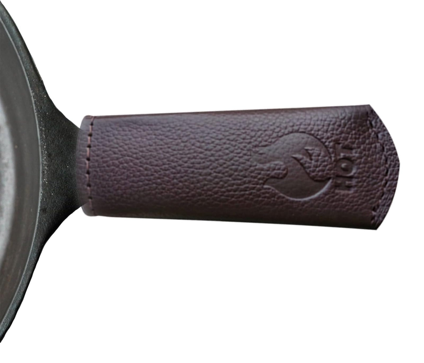 I.N Premium Leather Cast Iron Skillet Pan Handle Cover (Standard 4.5) Thick Leather Heat Resistant Handle Holder for Cast Iron Skillets & Pans (Handmade)