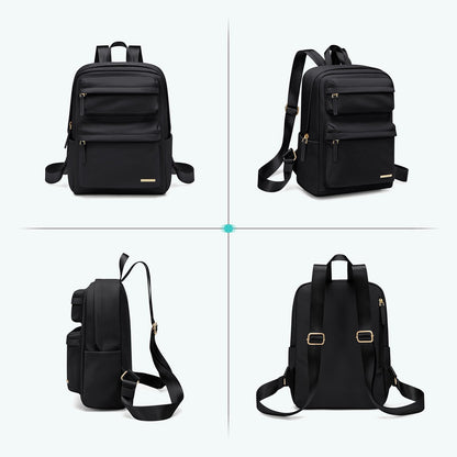GOLF QUALITY Mini Backpack for Women Lightweight Small Waterproof Backpack Purses Daily Daypack,fit 10.2Inch iPad,Black
