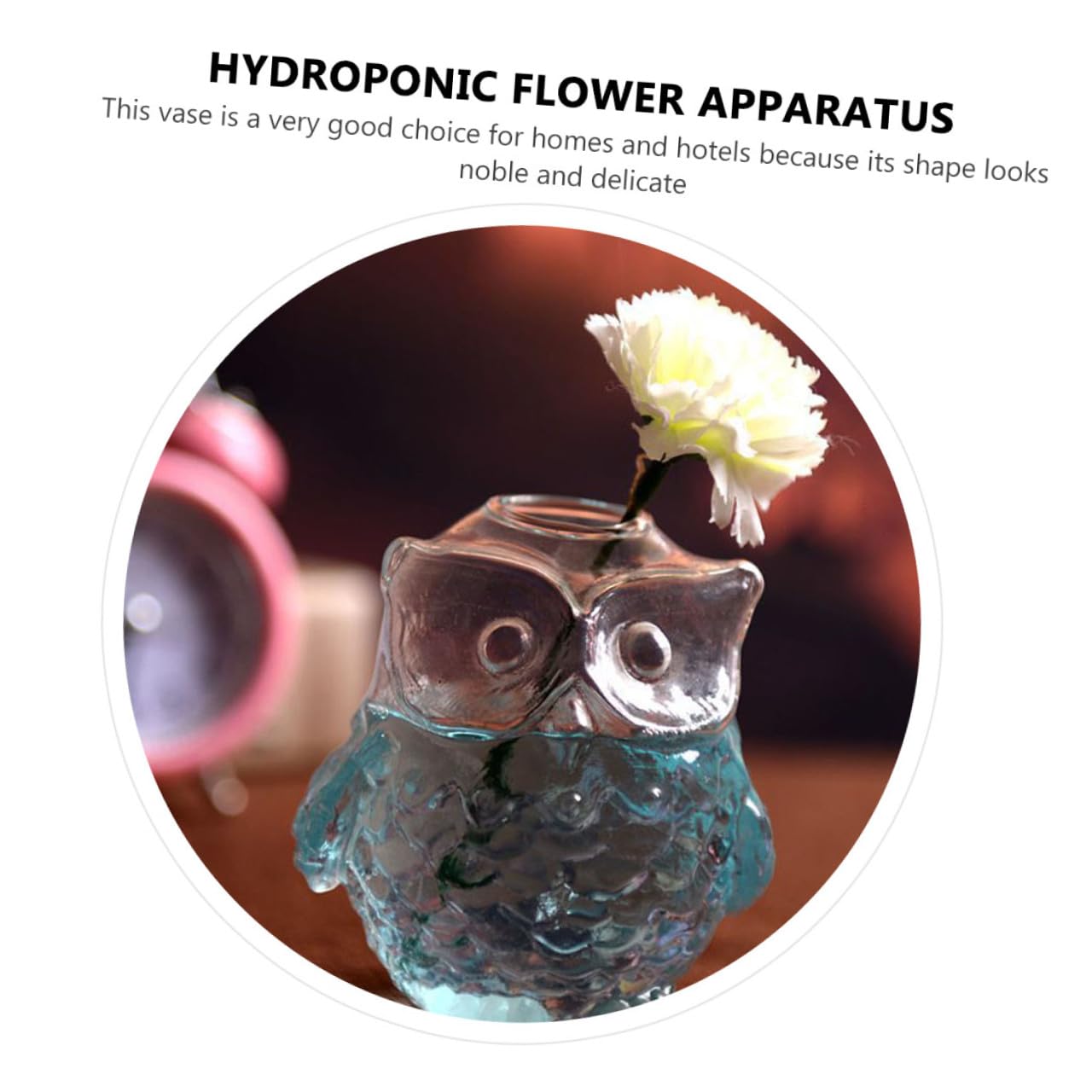 STOBAZA 2pcs Owl Shaped Glass Vase Hydroponic Flower Arrangement Holder 9x7.5x8.5cm Desktop Decorative Plant Terrarium for Home Office