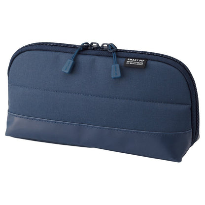 LIHIT LAB Pen Case (Pencil Case), Water & Stain Repellent, 8" x 4'', Navy (A7688-11)