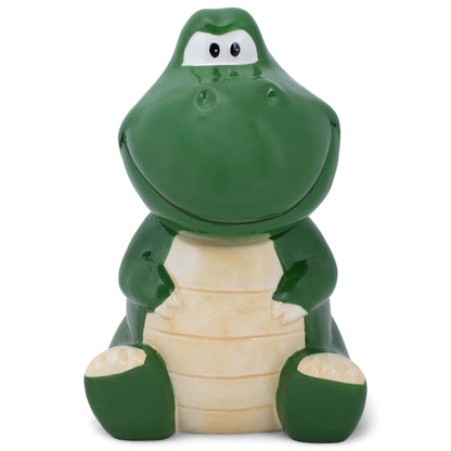100 North Dolomite Ceramic 10.1 x 8.9 Everyday Cookie & Candy Jar with Airtight Lid: Perfect for Kitchen Canisters, Pet Treat Containers & Decorative Storage, Tyrannosaurus Rex Dinosaur
