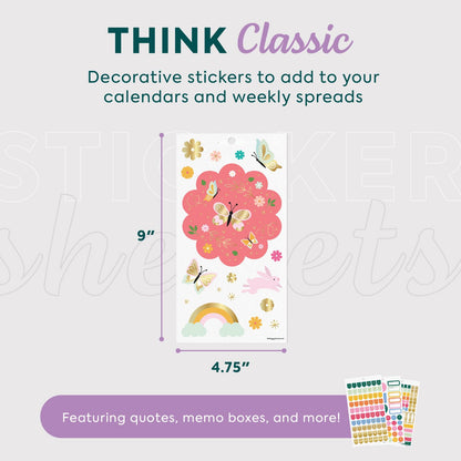 Happy Planner 15-Sheet Sticker Pack for Calendars, Journals, and Planners, Scrapbook Accessories, Classic Size, 407 Stickers Total, Everyday Seasonal