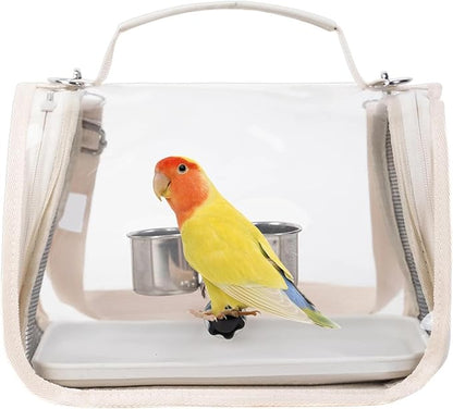 Genérico Parrot Carrier - Bird Backpack with Transport Perch | Parakeet Carrier | Parakeets, Parakeets, Nymphs, Conuros, Cockatiels: Outdoors, Camping, Holidays
