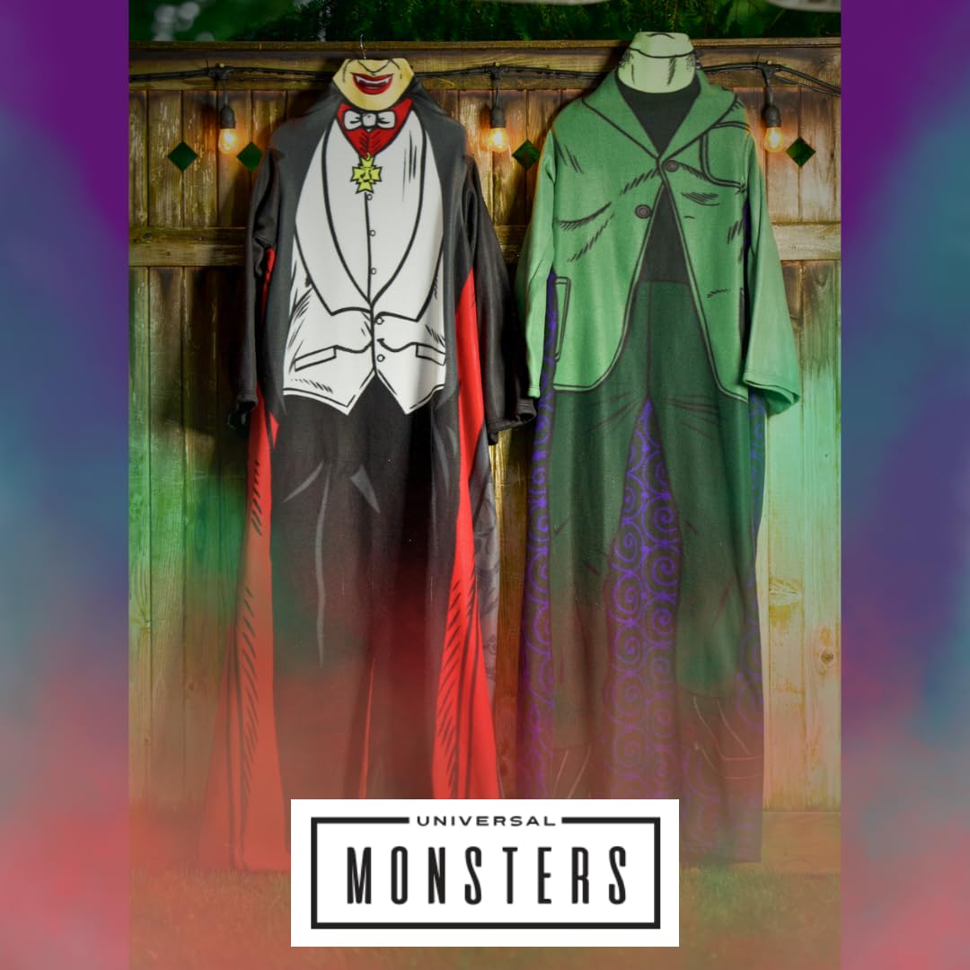 Franco Collectibles Universal Monsters Dracula Halloween Horror Super Soft Cozy Wearable Sleeved Throw Blanket, 70 in x 48 in (Officially Licensed Product)
