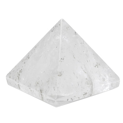 Amazing Gemstone Clear Quartz Pyramid Crystal Healing Stones - 1.5" Great Pyramid Figurine of Natural Stone Pyramid for Meditation, Reiki, Chakra Balancing and Crystal Pyramids Grid