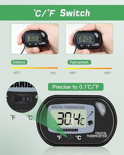 Petbank LCD Digital Aquarium Thermometer Fish Tank Water Terrarium Temperature
