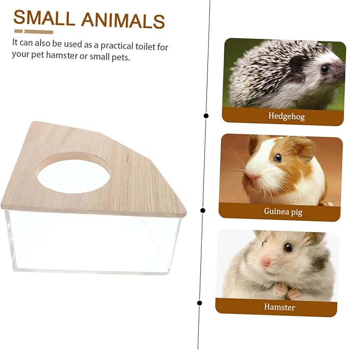 Beavorty Pet Sand Bath Hamster Dust Bath Small Bathtub for Chinchilla Easy Observation