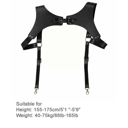 TARZNGGLOP Harness Belt Costume for Men, Men's Pu Leather Body Chest Sexy Body Harness Belt Adjustable Buckle Clothes Outfits, Nightclub Cosplay Clubwear