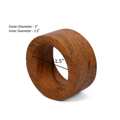 SAMHITA Handmade Acacia Wood Napkin Ring Set of 12 for Dining, Anniversary, Birthday, Christmas | Napkin Ring for Home and Kitchen Décor