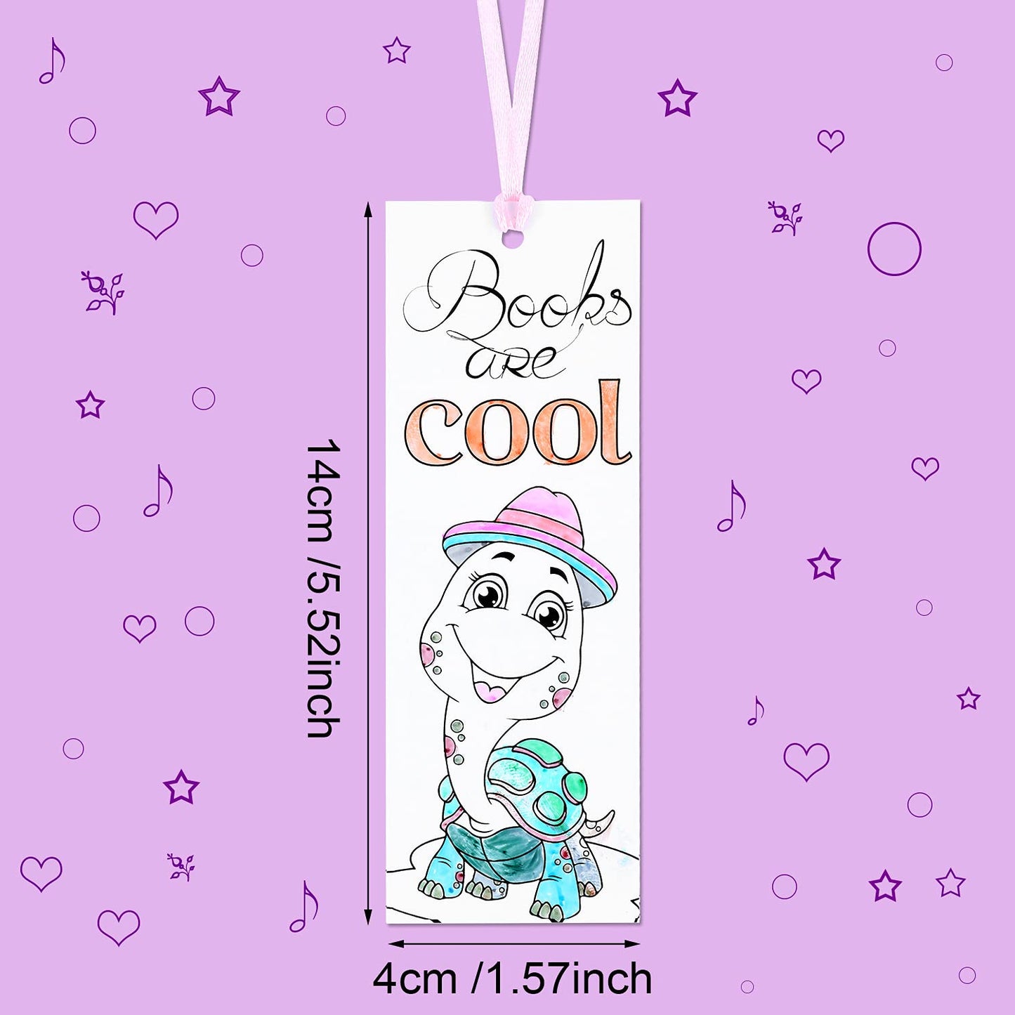 Outus Color Your Own Bookmarks DIY Coloring Blank Paper Kids Students Teachers Classroom Rewards Supplies Double Sided Patterned Boys Girls Cartoon Animals Back to School Party Gift(180 Pieces)