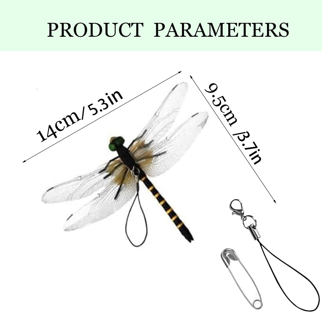 BLMRME 3D Artificial Dragonfly Bug Repellent, Lifelike Dragon Fly Clips for Bugs Repellent, Durable Outdoor Garden Decor, Realistic Fly Deterrent for Patio Yard Plants