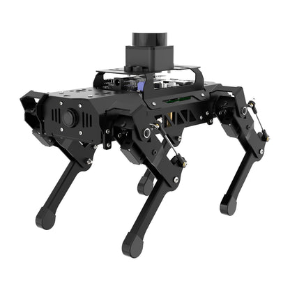 ROS2 Robot Dog for RaspberryPi ChatGPT Large AI Models Embodied Intelligence Programmable Robotic Dog Lidar SLAM Mapping AI Vision Voice Scene Understanding Quadruped Bionic Robot Kit, with RPi 5 8GB