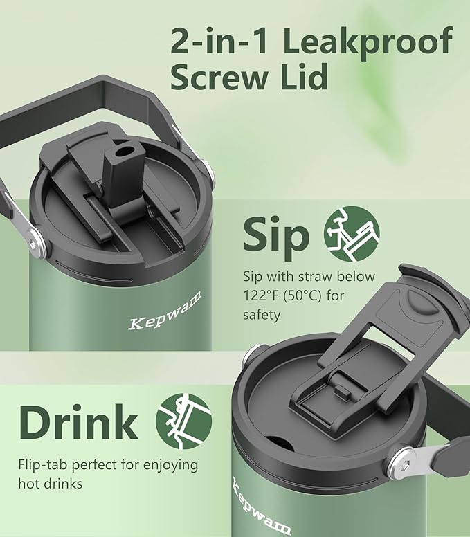 Kepwam Self-Heating Travel Mug 20oz, Temperature-Controlled Coffee Warmer Mug, Smart Travel Coffee Mug Keep Coffee Drinks Hot, Heated Mug Great for Driver Outdoor Fits Car Cup Holders