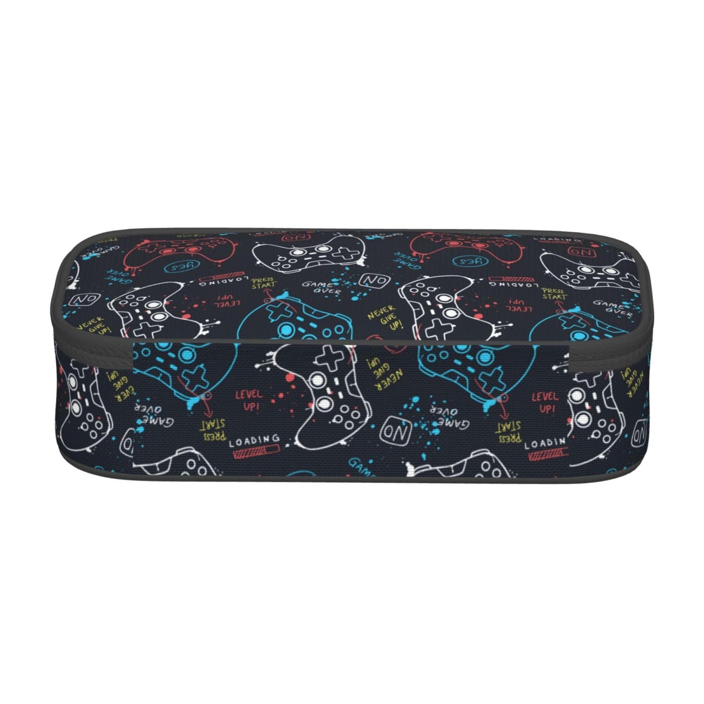 Aoojanu Video Game Controller Large Pencil Case With Zipper Compartments Stationery Pencil Bag For Kids Teens Students School Supplies