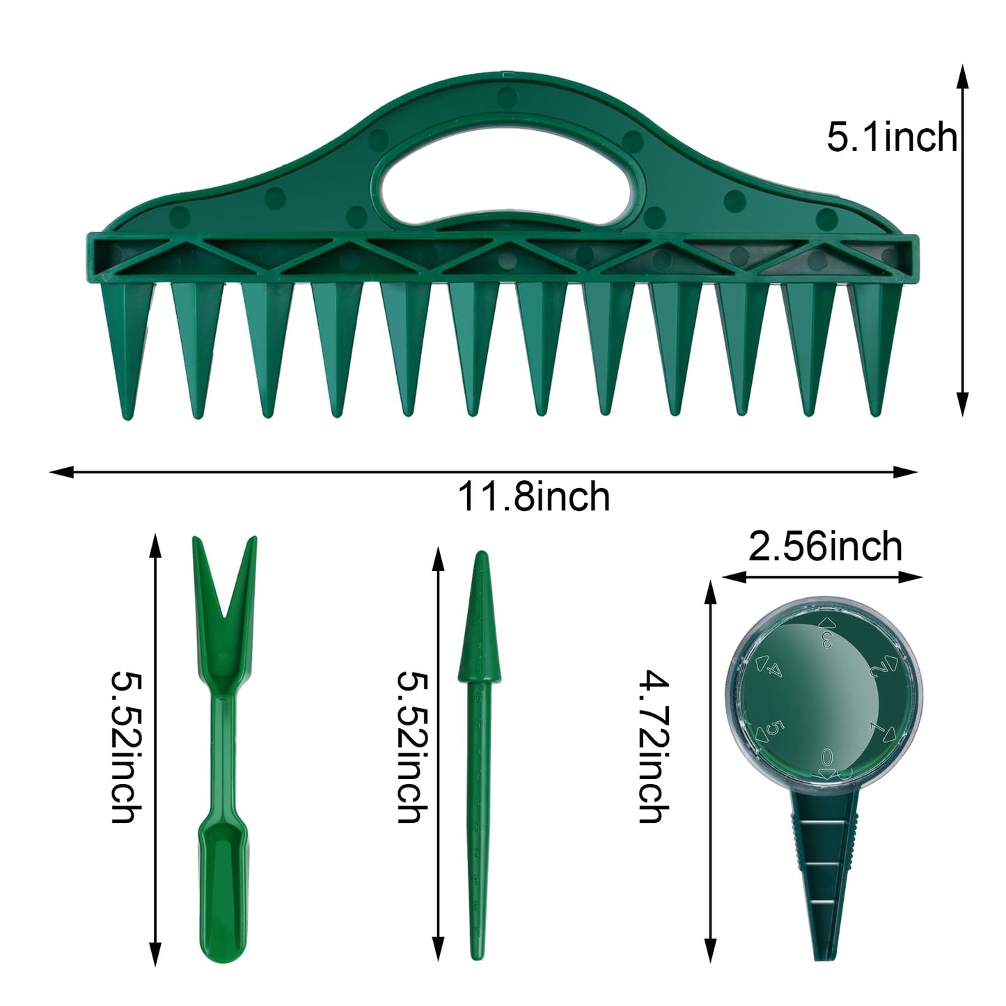 Seed Spreader 4PCS Sowing Seeds Dispenser Set Mini Seed Dispenser for Small Seeds Handheld Seed Planter Tool Seed Dibber Multifunctional Seed Spacer Gardening Tools