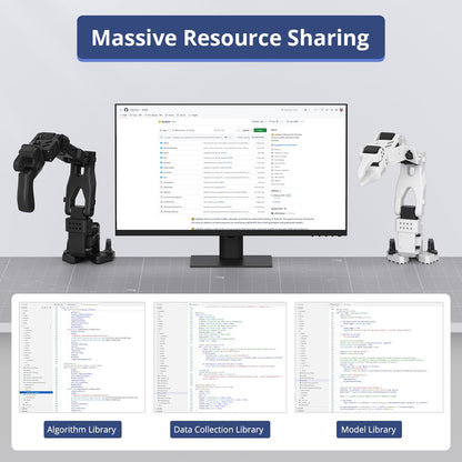 AI Robotic Arm Kit Hiwonder SO-ARM101 Embodied Imitation Learning Open Source 6-Axis Robot Arm 12 High-Torque Bus Servo Motors AI Vision Recognition (Advanced Kit, Included 3D Printed Part, Assembled)