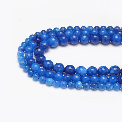 35pcs 10mm Natural Stone Beads Kyanite Beads Energy Crystal Healing Power Gemstone for Jewelry Making, DIY Bracelet Necklace