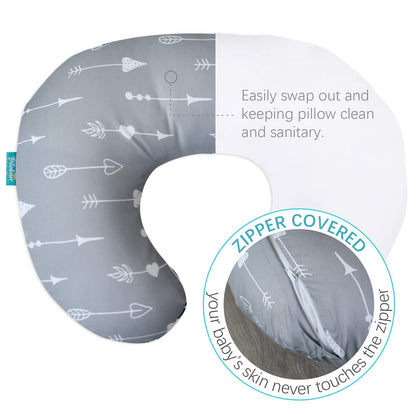 Biloban Nursing Pillow Cover 2 Pack for Breastfeeding Pillow, Ultra Soft and Cozy Nursing Slipcovers, Snug Fits for Boppy, Perfect Choice for Mom