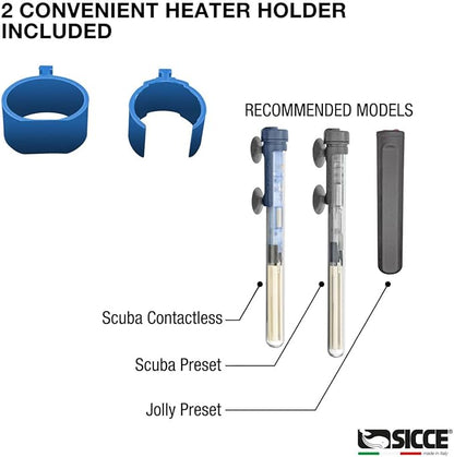 Sicce Aqua Filtra 40 Hang On Back Aquarium Fish Tank Power Filter Up to 40 Gallon Aquariums - Quiet 3-Stage HOB for Freshwater & Saltwater