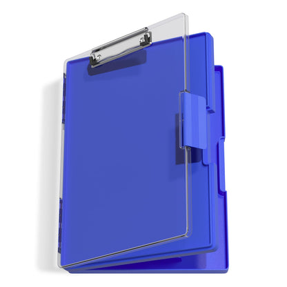 Hongri Clipboard with Storage, Blue 8.5 x 11 Folder Nursing Side Opening, Heavy Duty with Dual Compartment, Smooth Writing for Teachers, Classroom, Size 13.3 x 9.4 x 1.5 in, Office & School Supplies