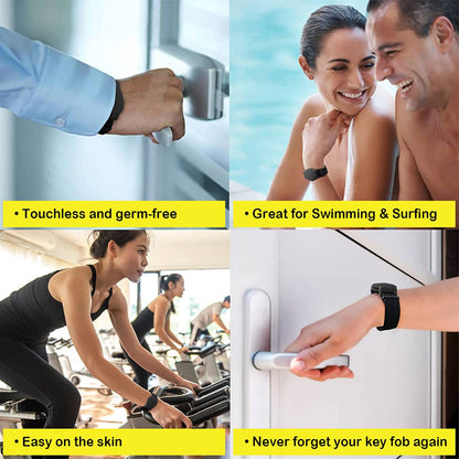 Fobster Key Fob Bracelet HID RFID Key Fob Wristband Fob Holder Wristlet Keychain Patented