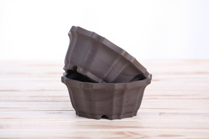 Willow Bonsai Ceramics Flower Design Bonsai Pot 4.5 Inch – Elegant Ceramic Bonsai & Succulent Pot, High‑Fired Frost‑Proof Stoneware with Drainage+Wiring Holes, Handmade in USA