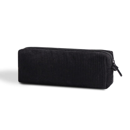 OZAOZ Cute Pencil Case Aesthetic Student Pencil Pouch Coin Pen Pouch Cosmetic Bag Office Stationery Organizer For Kids Teen School (Black)
