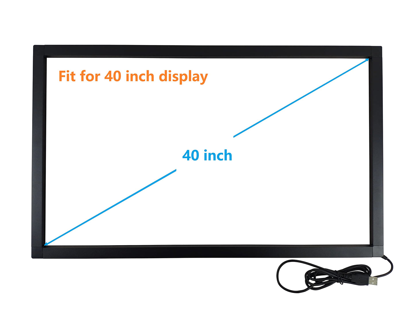 DeYoWo 40 Inch 10 Points Interactive Infrared IR Touch Screen Overlay Frame Free Driver, Design for Touch TV, Touch Monitor, Interactive White Board, Touch Kiosks and Digital Signage