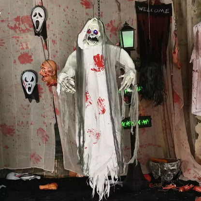 ziyue 2 Pcs 5 Yards X 40" Include Hanging Outdoor Indoor Scary Creepy Halloween Office Party Door Window Giant Spider Wall Yard Table car Lawn Cloth Decorations Cheesecloth Fabric (White + Black)