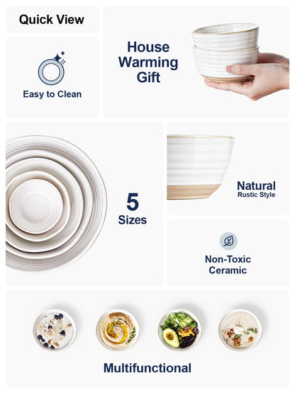 LE TAUCI Small Bowls 10 oz, Ice Cream Bowl, Ceramic Stoneware Bowl, Bowls Set for Dessert, Fruits, Side Dishes, Suit For Housewarming - 4.5 Inch, Set of 4, Arctic white