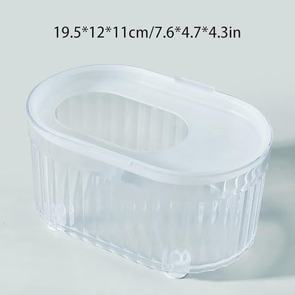 Hamster Sand Bath Container with Climbing Ladder - Panoramic Transparent Chinchilla Dust Bath House Splash-Proof Bathing Hamster Litter Box(Green)
