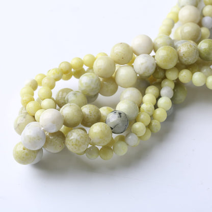 8MM Yellow Jasper Round Loose Beads Natural Gem Beads Crystal Energy Stone Beads for Jewelry Making DIY Bracelet Necklace