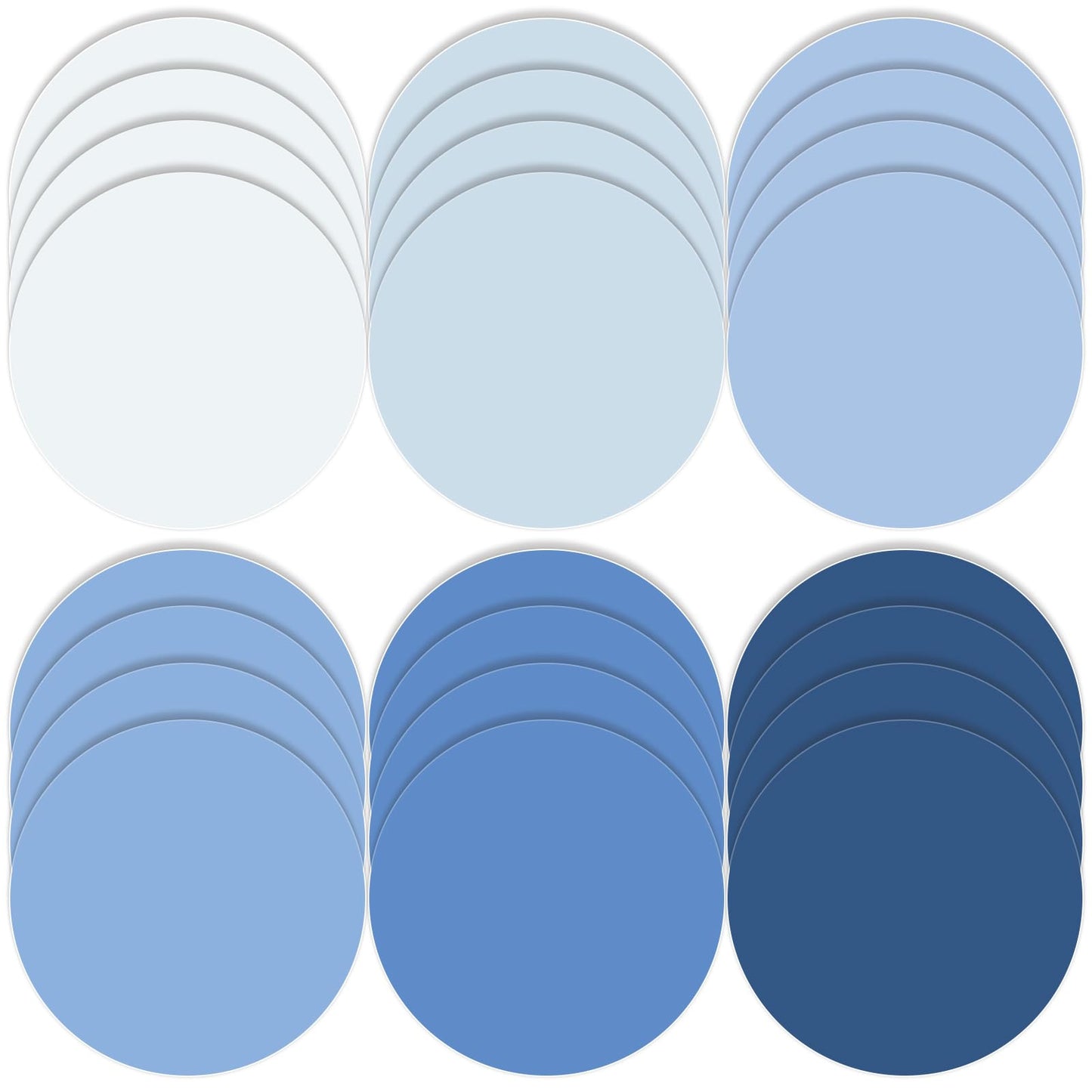 Lincia 24 Pack Colorful Dry Erase Dots Circles Spots for Classroom Table 10.5 Inch Removable Vinyl Desktop Stickers Spots Wall Decals for 100th Day of School Teacher Students Home (Blue Colors)