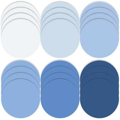 Lincia 24 Pack Colorful Dry Erase Dots Circles Spots for Classroom Table 10.5 Inch Removable Vinyl Desktop Stickers Spots Wall Decals for 100th Day of School Teacher Students Home (Blue Colors)
