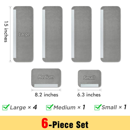 Refrigerator Door Handle Covers, Set of 6, Non-Slip Fridge Handle Covers, Washable Appliance Handle Covers, Keep Your Kitchen Clean, Freezer Microwave Oven Dishwasher Handle Protector(Gray)
