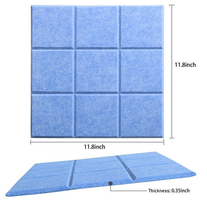 Uoisaiko Large Cork Board Felt Board Tiles for Walls with 30 Push Pins, 11.8"x11.8" Pack of 6 Pin Board Notice Boards for Home Office Kitchen, Bulletin Board Wall Tiles for Photos Memos